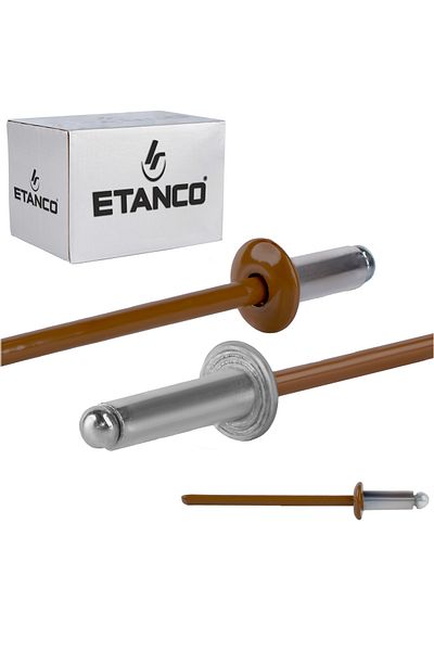 Inna marka Nity otwarte aluminiowe 3,2x8mm RAL8003
