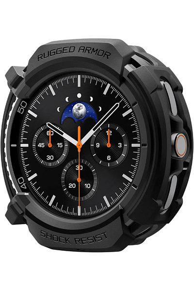 Spigen Rugged Armor for Samsung Galaxy Watch 8 Classic 46mm Case Durable TPU Cover 2025 Matte Black