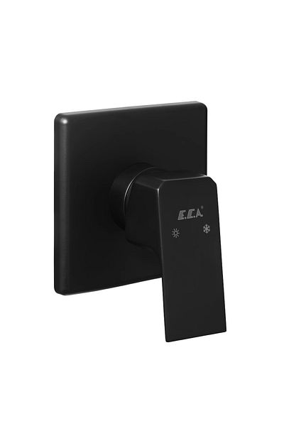 Eca Tiera Concealed Shower Faucet Surface Mounted Matte Black