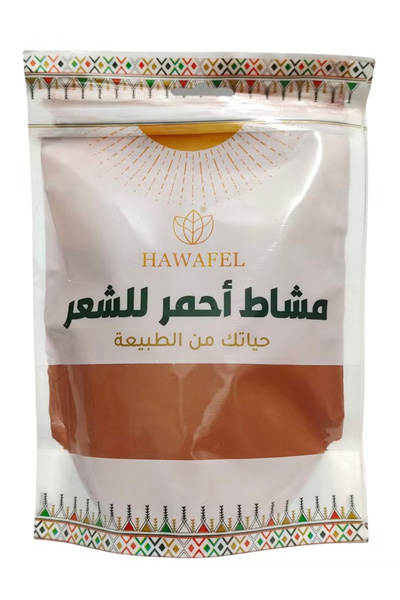 HAWAFEL مسحوق المشاط الأحمر النقي للشعر - 250 جرام