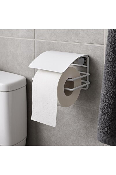 GBMOTION حامل ورق التواليت المحمي من المعدن الأبيض