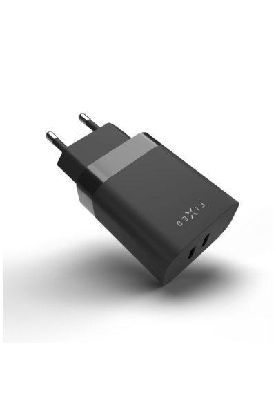 FIXED Φορτιστής EU, Τύπου-C, 35W - (FIXC35-2C-BK) - Μαύρο