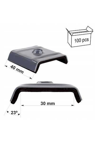 Inna marka Kaloty 30mm RAL 9006