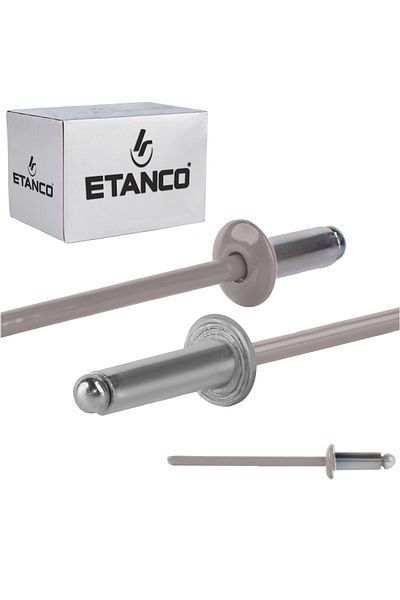 Inna marka Nity otwarte aluminiowe 3,2x8mm RAL9007