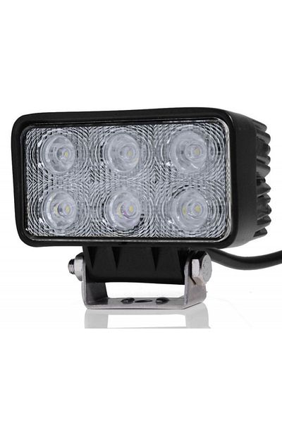 Xenon Bright Proiector LED auto off-road 18W/12V-24V, 1320 lumeni, dreptunghiular, fascicul spot 30 grade
