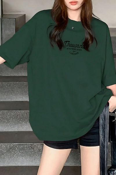 ELFAMİ Women's Printed Oversize T-shirt