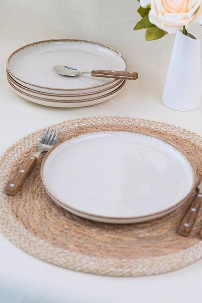Kütahya Porselen Moderna Pastry Set Cinnamon 4 Pieces 21cm Mod21Dus4730P02