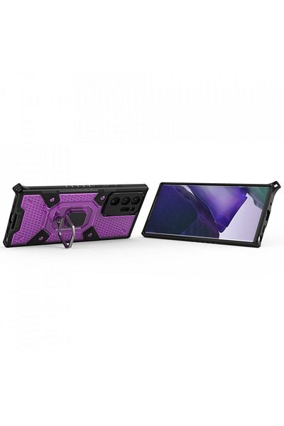 Techsuit Case for Samsung Galaxy Note 20 Ultra / Note 20 Ultra 5G - Honeycomb Armor - Rose-Violet