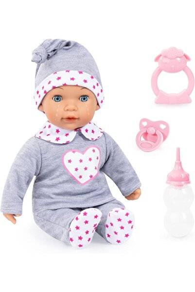 Bayer Design دمية: دمية تفاعلية على شكل دموع للأطفال - رمادية، وردية، قلوب - ...