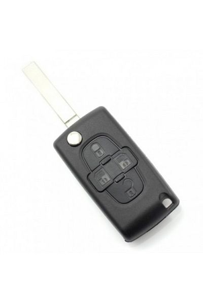 Peugeot Citroen / - Husă cheie cu 4 butoane, fără suport pentru baterie, lamă HU83-SH4