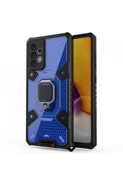 Techsuit Case for Samsung Galaxy A72 4G / A72 5G - Honeycomb Armor - Blue