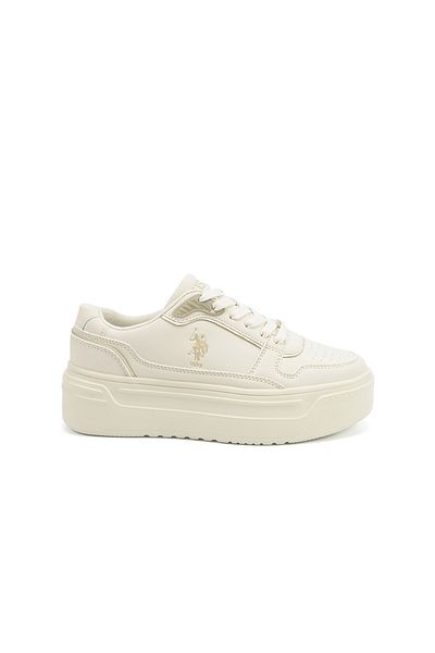U.S. Polo Assn. Women's Beige Low-Top Sneakers - Style that Moves, Comfort that Lasts