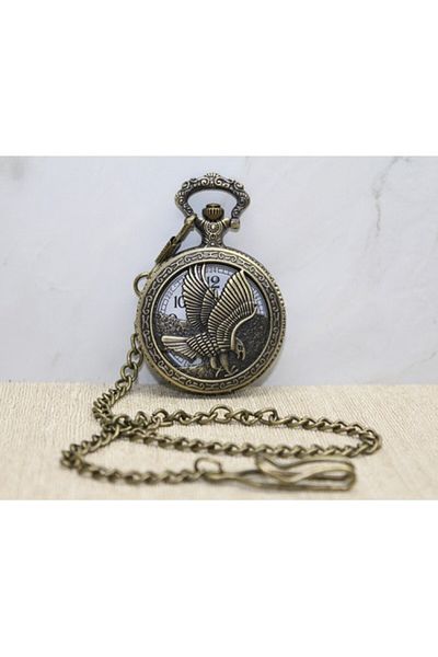 ForWhat Gift Eagle Motif Chain Watch for Office Home Office Man