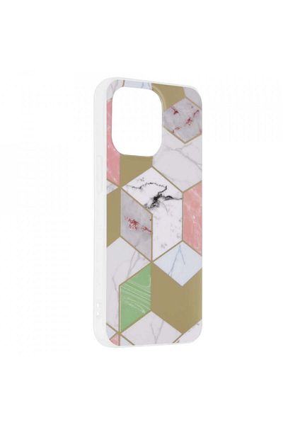 Techsuit Case for iPhone 13 Pro - Marble Series - Purple Hex