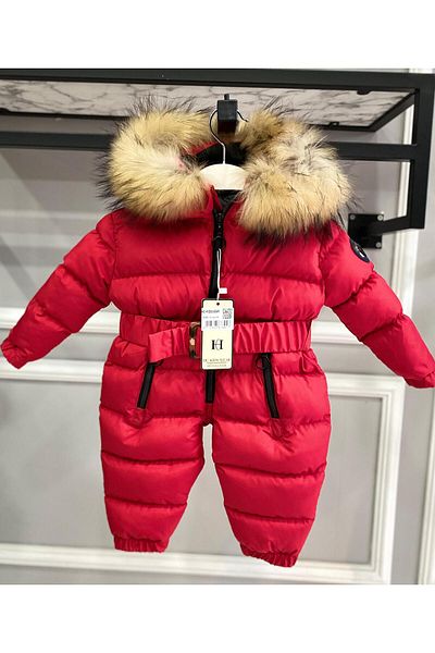 HÇ Hülya Çelik KİDSWEAR 2018 Baby Astronaut Jumpsuit Fur Hooded Black Jumpsuit