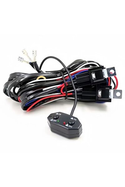 Xenon Bright Cablare cu buton și releu pentru controlul separat a două proiectoare LED sau bare LED de până la 288W