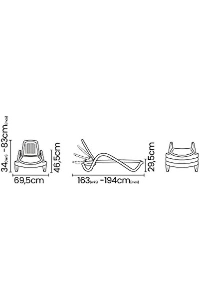 TRAMONTINA Since 1911, Copacabana White Polypropylene Sunlounger 92257010