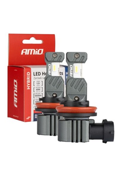 AMIO Set de 2 LED-uri auto H8, H9, H11, H16, Canbus, 60W, 5600 Lm, 12V