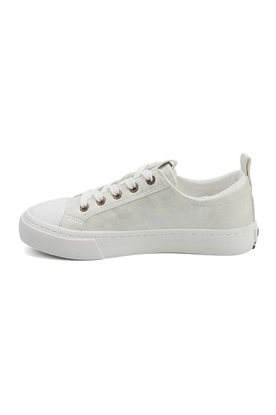 U.S. Polo Assn. Women's White Low-Top Sneakers - Lightweight with White Sole, Comfortable Casual Shoes