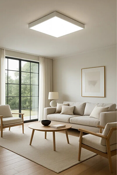 luxshome Tavana Sıfır Kare Led Panel Lamba Glop Aplik Armatür Avize Gün Işığı Renk Koridor Balkon Hol 20x20