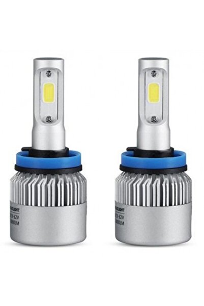 Xenon Bright Set de 2 LED-uri H9 COB Canbus, 6000k, putere 72W, luminozitate ...
