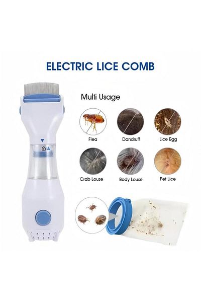 Generic Electric Flea Comb White/blue