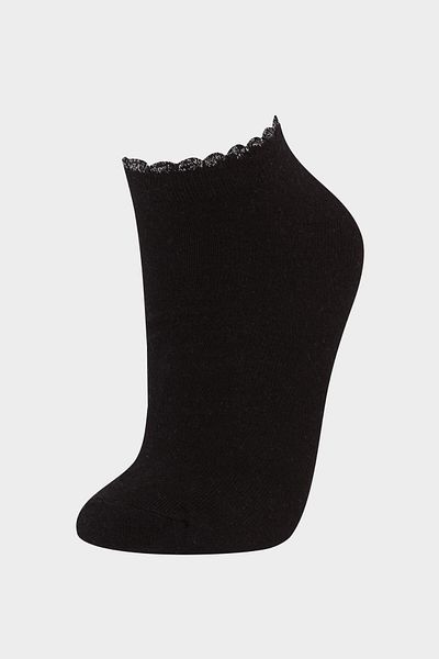 DeFacto Women's 5-Piece Cotton Booties Socks F5626Axns