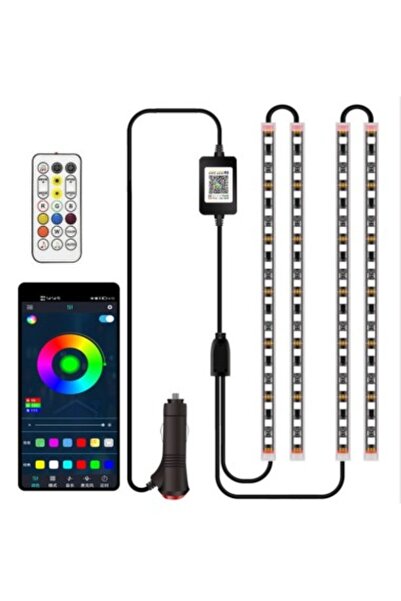 Xenon Bright Kit de 4 lumini ambientale Symphony, dinamice, RGB cu telecomand...