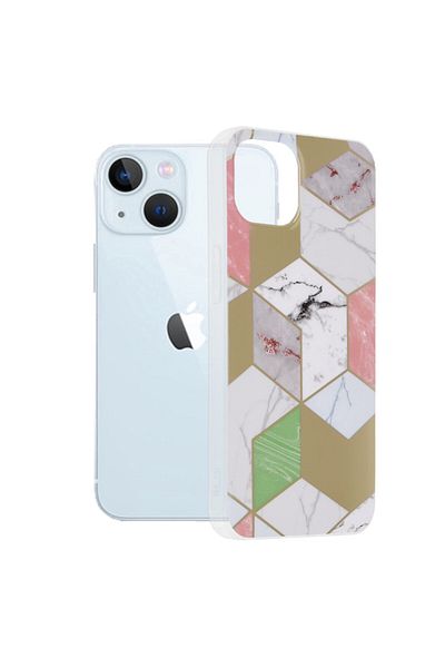 Techsuit IPhone 13 Case - Marble Series - Purple Hex