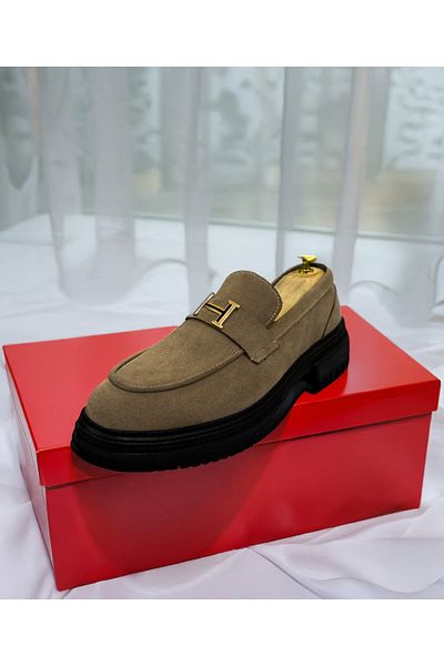 EXCLUSIVE STYLE Cappuccino loafers with high black sole - ASLAN