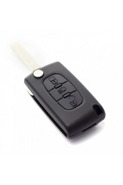 Peugeot Citroen / 307 - Husă cheie cu 3 butoane, lamă VA2-SH3, fără suport baterie