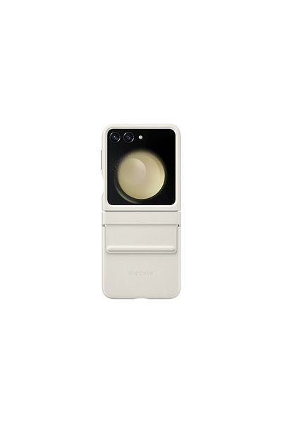 Samsung Flap -Leather Case for Galaxy Z Flip5, EF-VF731PUEGWW, Cream