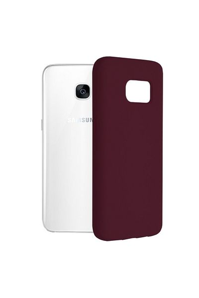 Techsuit Case for Samsung Galaxy S7 Edge - Soft Edge Silicone - Plum Violet