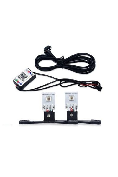 Xenon Bright Set de 2 LED-uri RGB Devil Eyes multicolore cu aplicație pentru telefon mobil