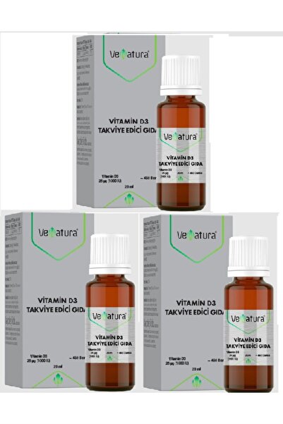 VeNatura Vitamin D3 Damla 20 ml 3 Adet