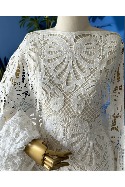 Hayalet kumaş Kalın dokulu ithal dantel