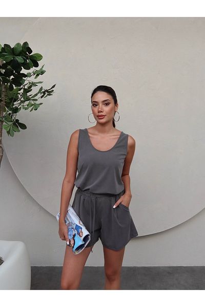 ESRAHELVACI بدلة مشروط مع شورت مستقيم