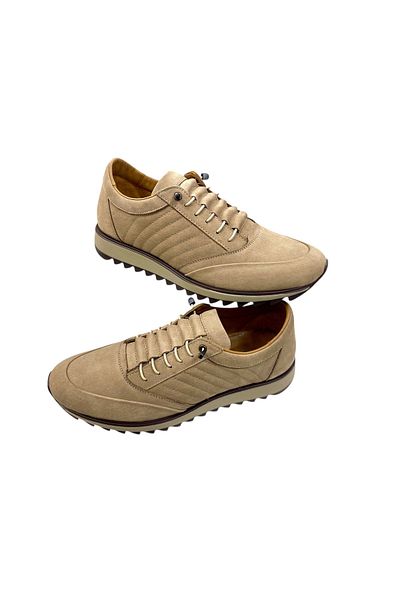 SULA Men's Casual Rubber Lace Leather Nubuck Sand Leather Poly Sole