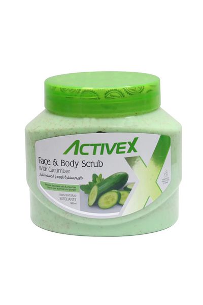 Activex Active X Face & Body Scrub 500ml - Cucumber