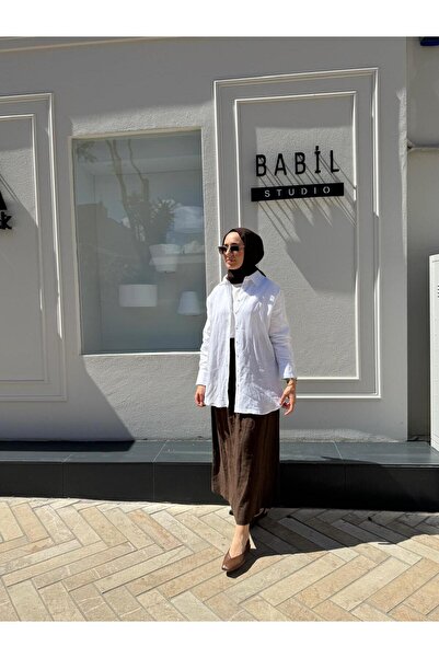 Babil Butik Td3557 Buttoned Women's Shirt White