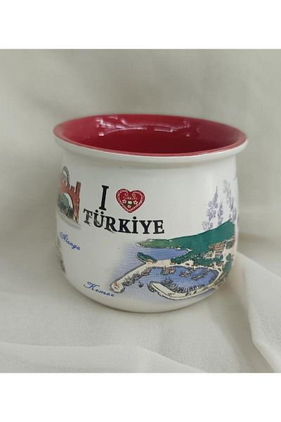Hd Marketim Cup Mug Ceramic with Handle 200 ml Local Soft Drink Water Coffee Glass Antalya with Image