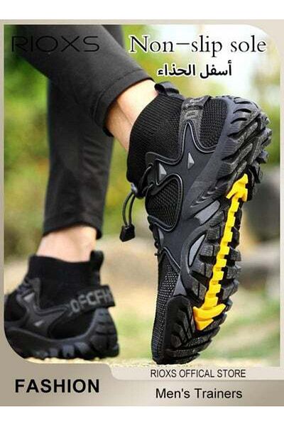 RIOXS Men's Sports Shoes,Outdoor Non-Slip Trail Running Shoes,Breathable Athletic Sneakers,Trekking Shoes