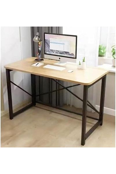 AGD Computer Desk with Simple Design Multi-Purpose Study Desk 120×60×73 cm / Beige