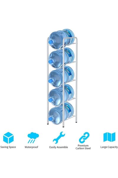 Türkiye 5-Tier Water Cooler Jug Rack - 5 Gallon Water Bottle Storage Rack Jug Holder - Heavy Duty Bottle Bud