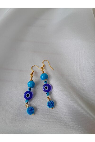 Minnoş Dükkan Bohemian Style Evil Eye Beaded Necklace Bracelet Earring Set