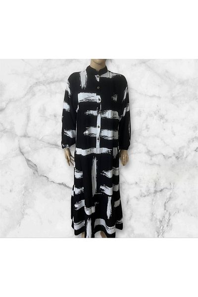 Butik Summer Stylish Loose Fit Casual Dress