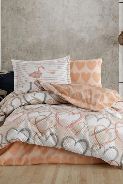 Hobby Diana Single Poplin Duvet Cover Set Brown
