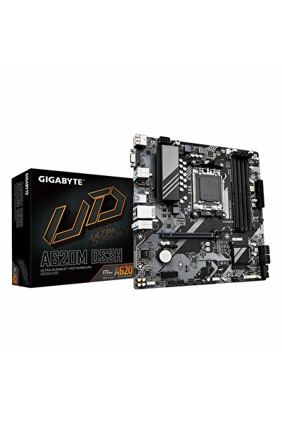 Gigabyte A620M DS3H DDR5 (6400MHz)OC M.2 VGA/HDMI/DP PCIe 4.0 AM5 mATX Anakart