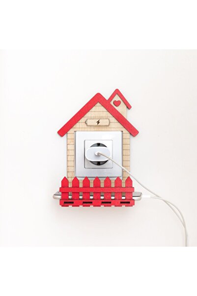 HippoDeco Dekoratif Ahşap Priz Üstü Şarj Rafı | Telefon Şarjlığı Organizeri |...