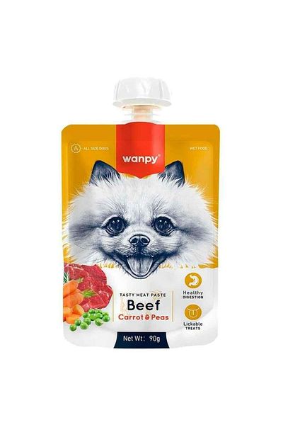 Wanpy Taze Sığır Etli&havuçlu Köpek Et Ezmesi 90 gr